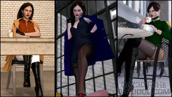 对同一角色不同着装的渲染，大家喜欢哪一个？_DAZ3DDL