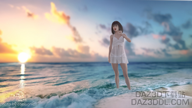 换换风格~一组海边的少女送给大家~_DAZ3DDL