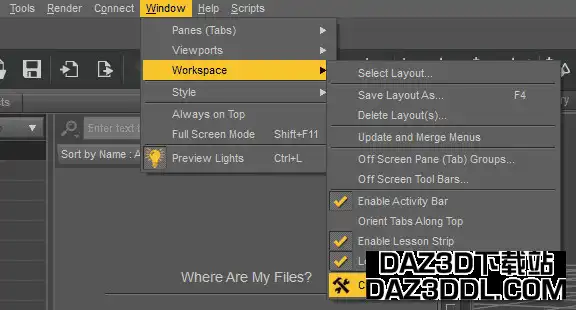 Daz3D 快捷键与节省时间的技巧_DAZ3DDL
