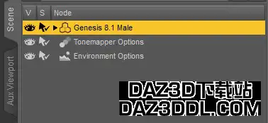 daz geometry shell scene