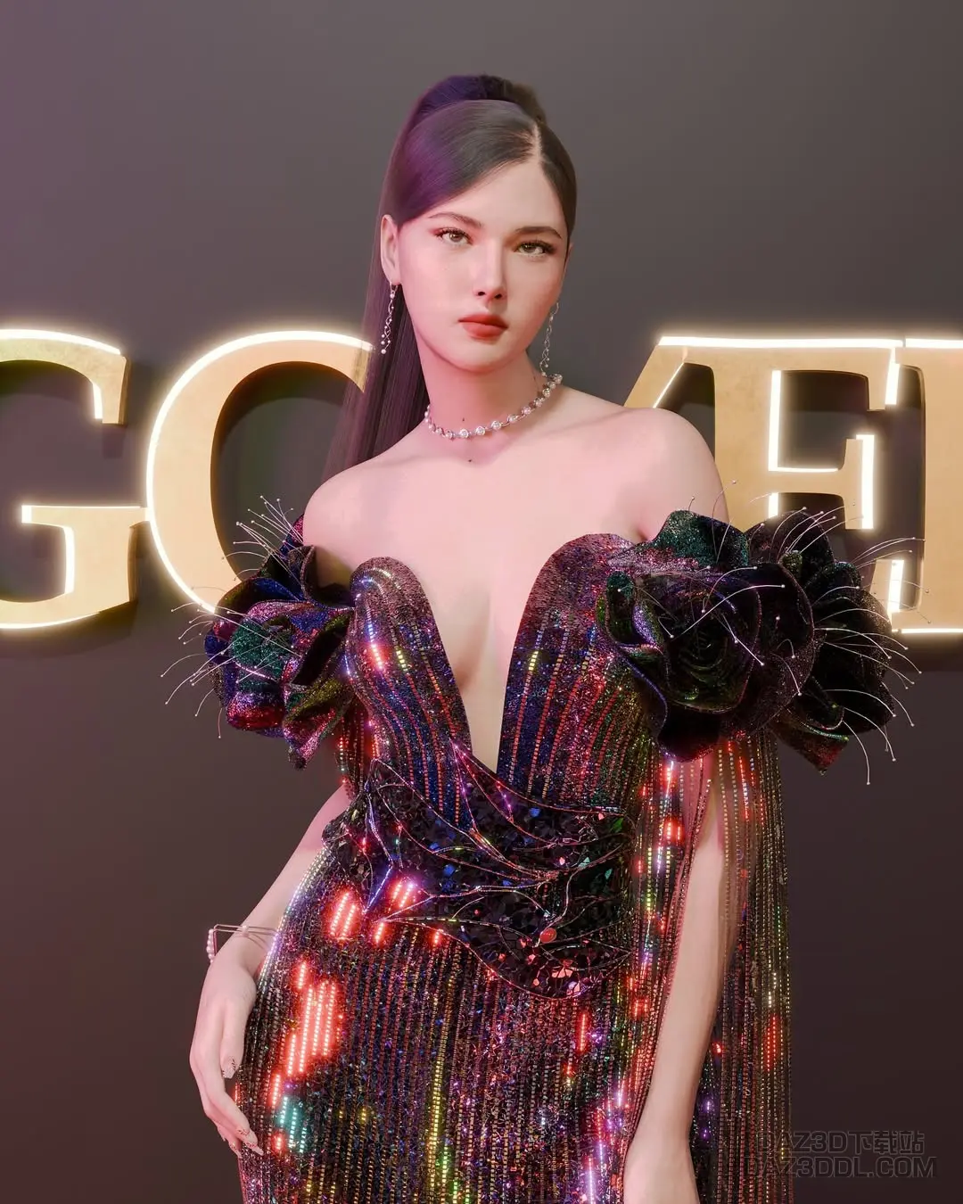 Coming out of my shell for the most magnificent night! Thank you @goyermagazine for the opportunity to present an award to the deserving person   ...Hair @buhok.s4 Gown @atbp.3d Arm flower and leaf belt from Cl (1).jpg