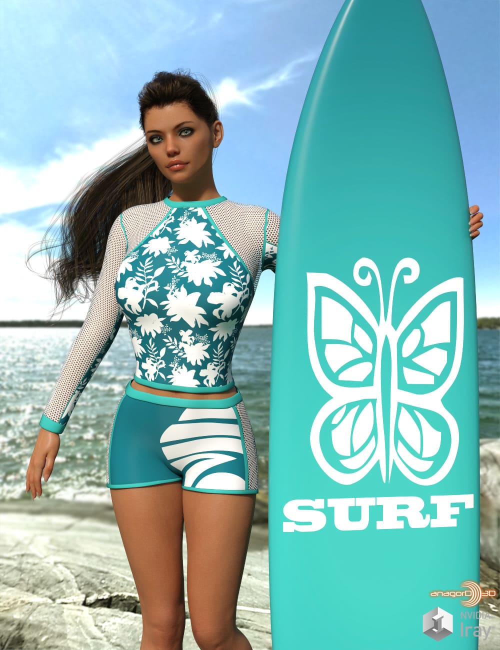 VERSUS - Surfer Girl Outfit for Genesis 8 Female