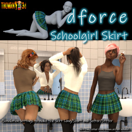 dForce Corset Skirt Outfit Textures