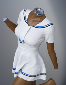 dForce SU 水手服 Genesis 9、8.1 和 8 女款 - dForce SU Sailor Uniform for Genesis 9, 8.1, and 8 Female_DAZ3DDL