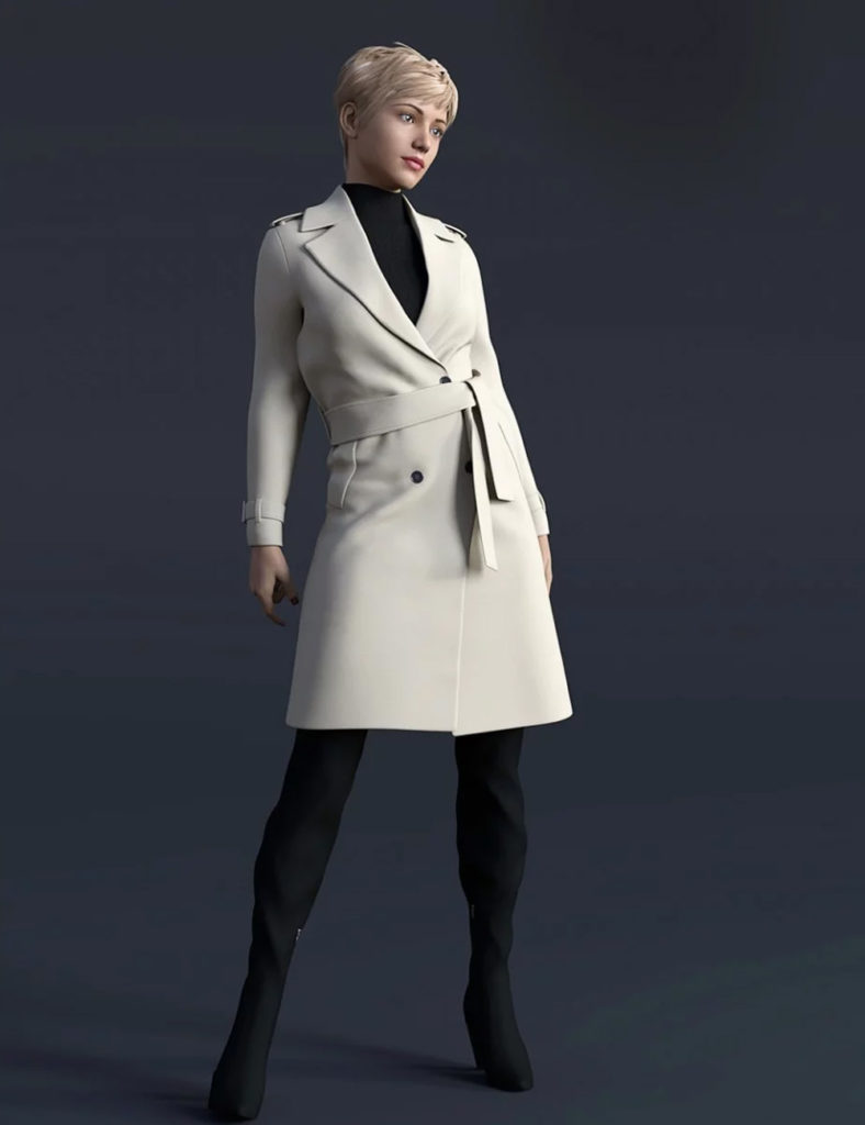 H&C Trench Coat Outfit for Genesis 8 Female(s) 