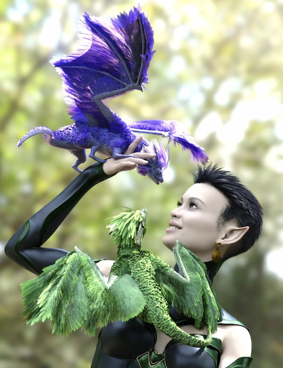 Daz Dragon 3的Oso Pixie Dragon