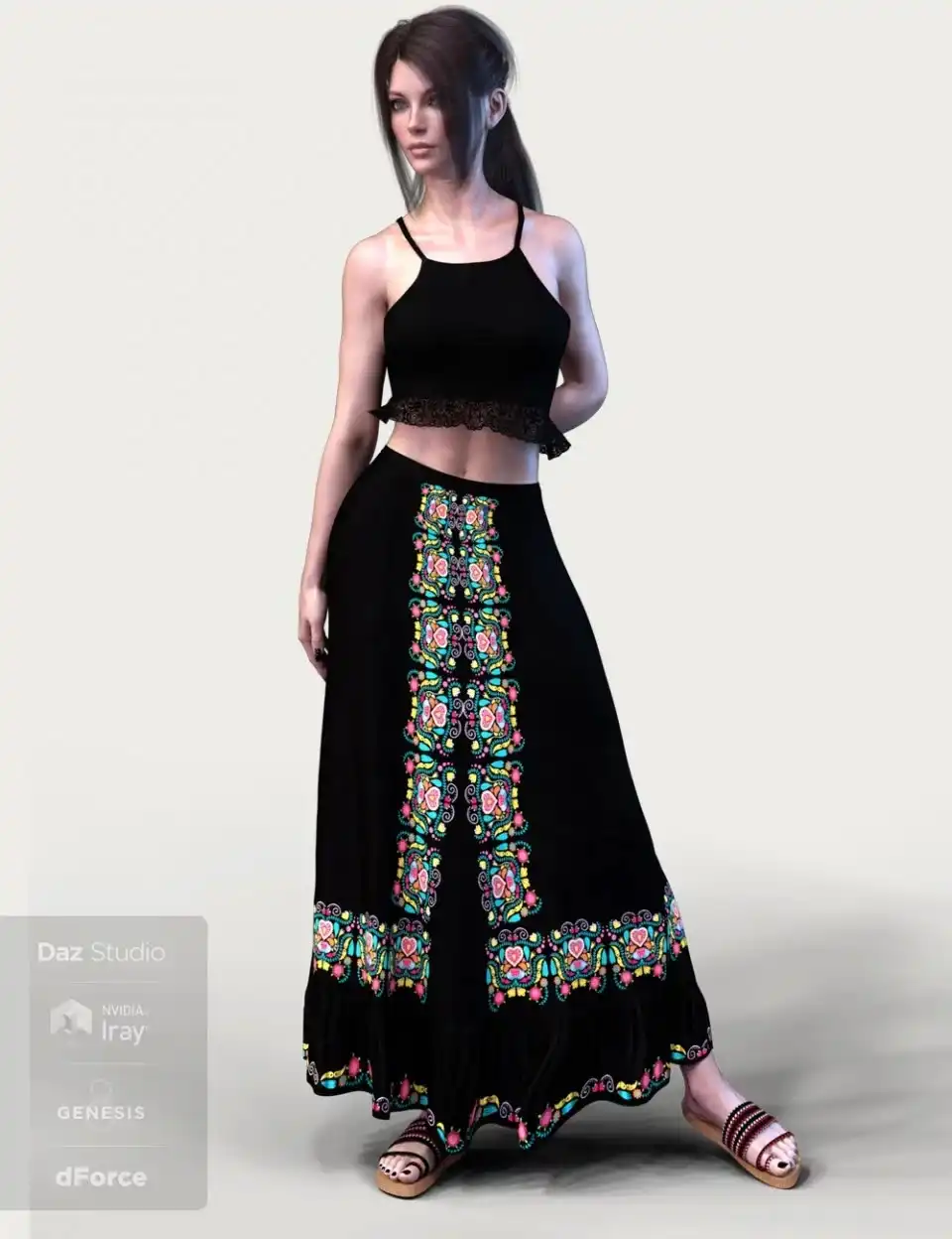 dForce X-Fashion Boho Chic Outfit 04 for Genesis 8 Female(s)