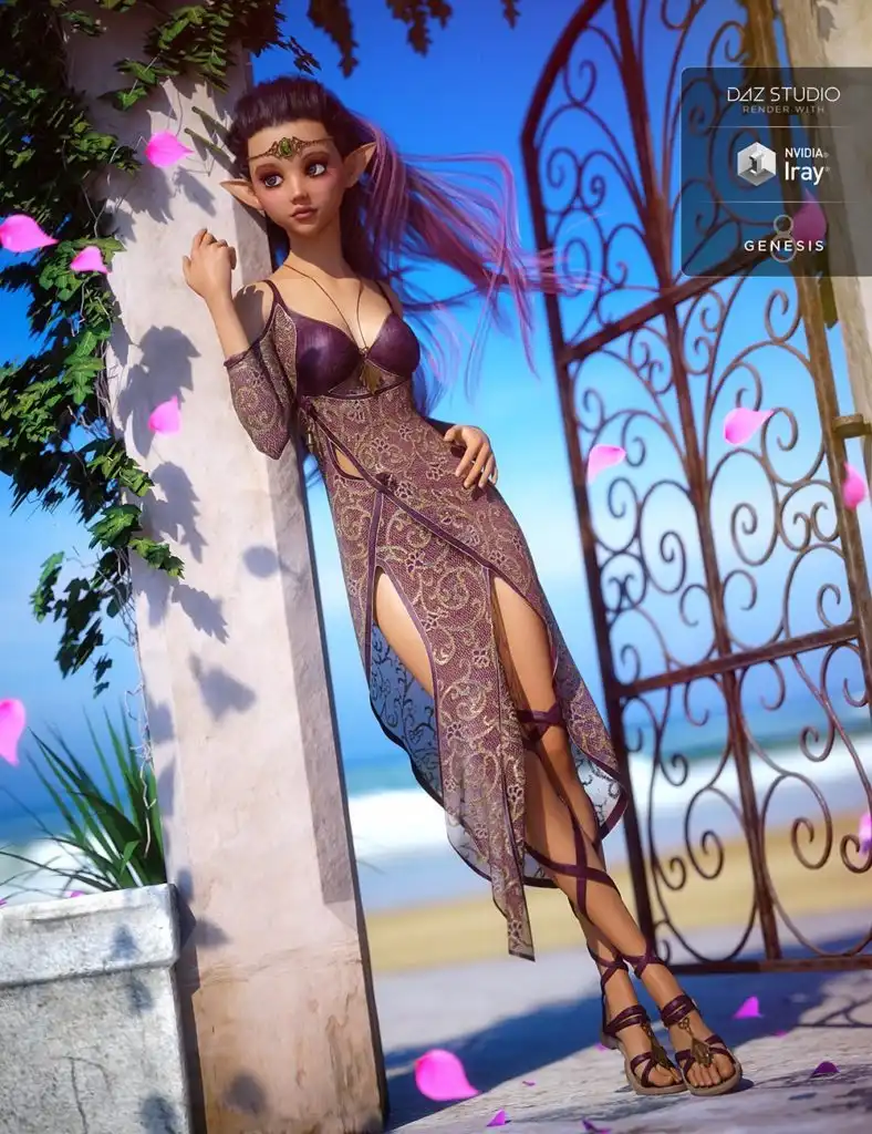 dForce Wild Nettle Outfit for Genesis 8 (s)