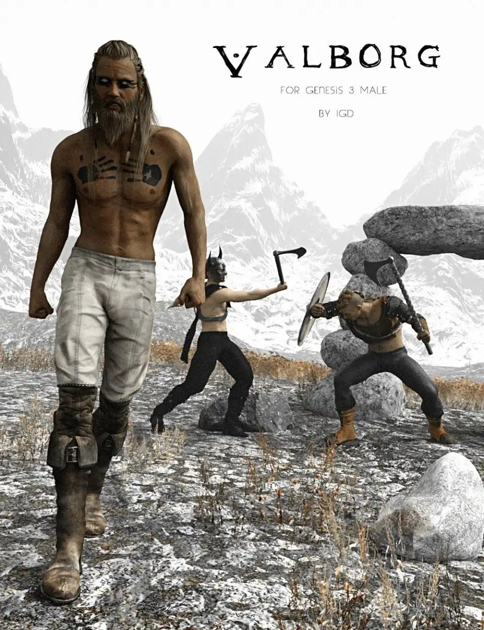 IGD Valborg Poses for Genesis 3 Male_DAZ3D下载站