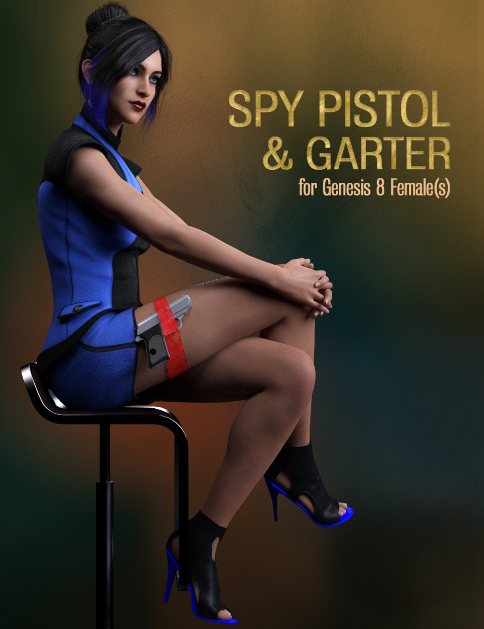 Spy Pistol和Garter for Genesis 8 Female