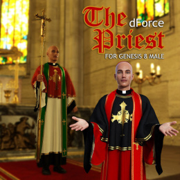 dForce 牧师 G8M - dForce Priest G8M_DAZ3DDL