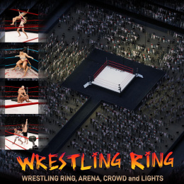 《创世纪 8》的摔跤场姿势 - Wrestling Ring With Poses for Genesis 8_DAZ3DDL