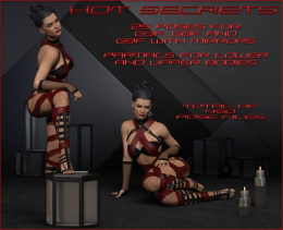 热门秘密 – G9F-G8F-G3F 的姿势 - Hot Secrets – Poses for G9F-G8F-G3F_DAZ3DDL