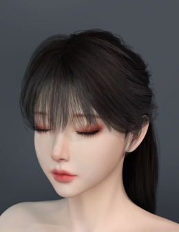 Noki Half-Up Bun with Bangs for Genesis 9_DAZ3DDL