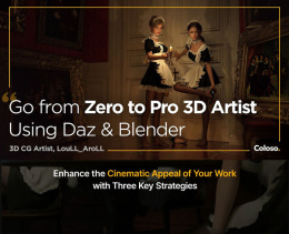 从0个技能到Pro 3D艺术家与Daz＆Blender的30天 - 30 Days from 0 Skill to Pro 3D Artist with Daz & Blender_DAZ3DDL