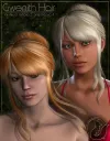 Gwenith Hair Vol I A3 V3 V4 + Gwenith Hair Shades_DAZ3D下载站